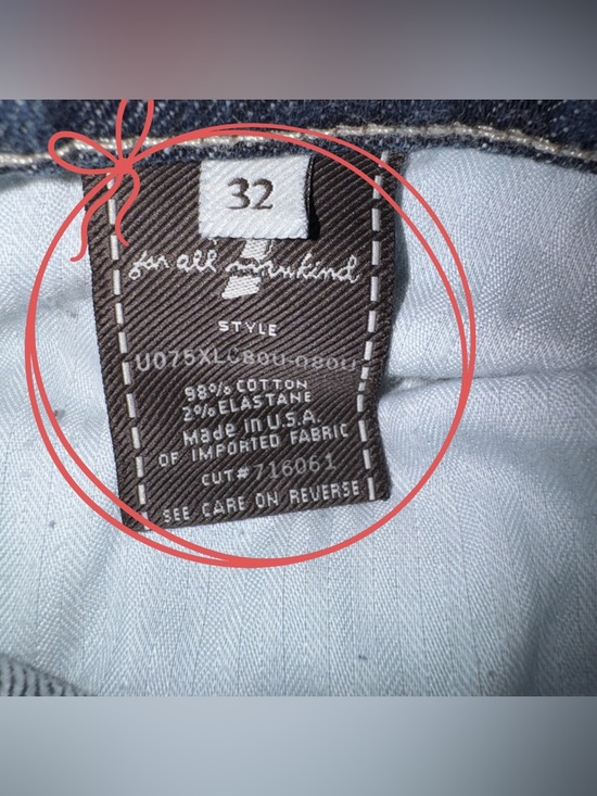 7 For All Mankind Long Bootcut Jeans | Size 32 Dark Wash - Picture 8 of 10